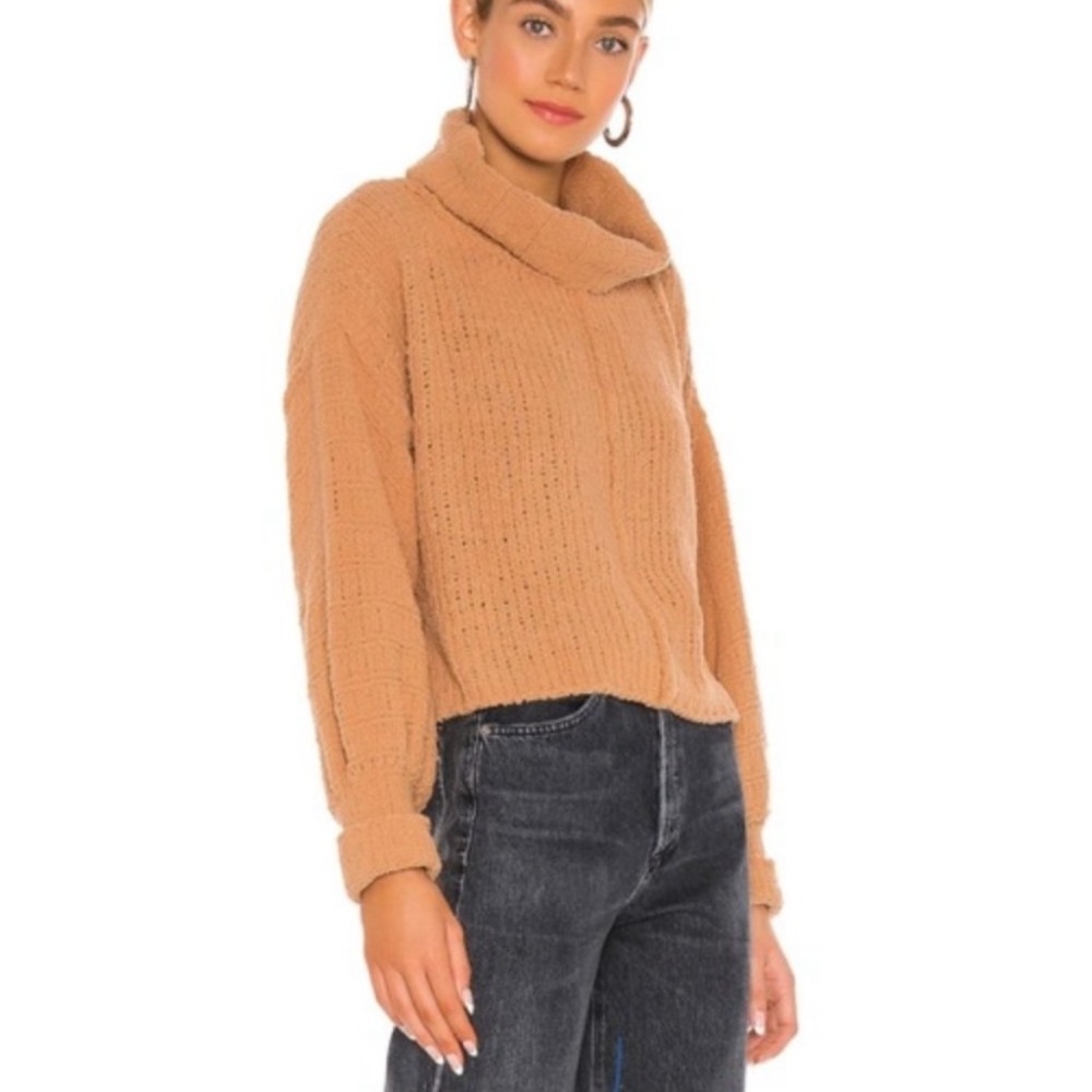 Free People Camel Be Yours Cowlneck Sweater